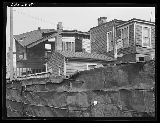 Houses in Negro slum district. Norfolk, Virginia