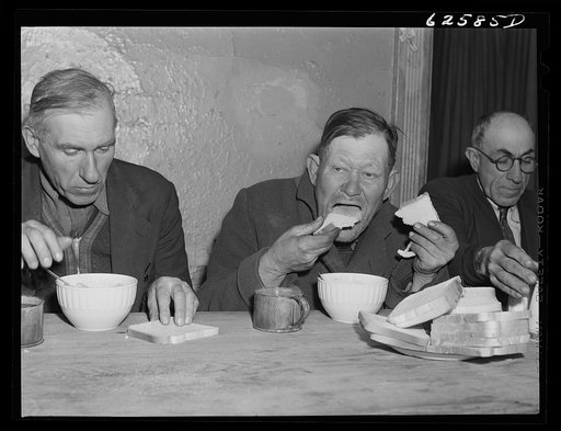 Men eating at Salvation Army. Newport News, Virginia