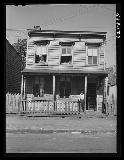 House occupied by defense worker and family. They came from North Carolina farm. Rent ten dollars per month. Norfolk, Virginia