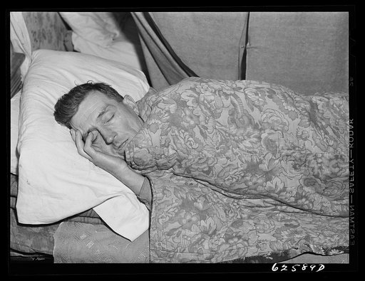 Untitled photo, possibly related to: Man sleeping at Salvation Army. Newport News, Virginia