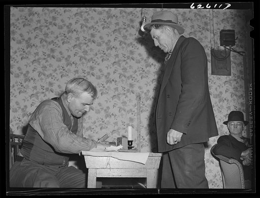 Registering at Salvation Army. Newport News, Virginia