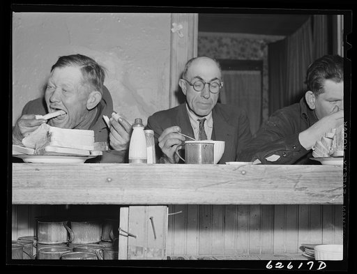 Men eating at Salvation Army. Newport News, Virginia