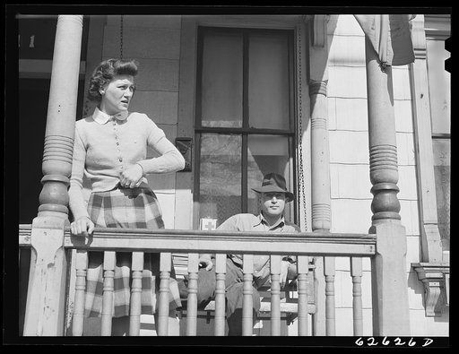 Front porch, rooming house. Portsmouth, Virginia