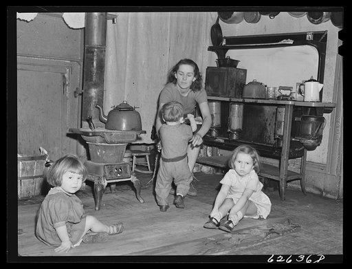 Family of defense worker from North Carolina. They live in one-room apartment in Helping Hand Mission. Portsmouth, Virginia