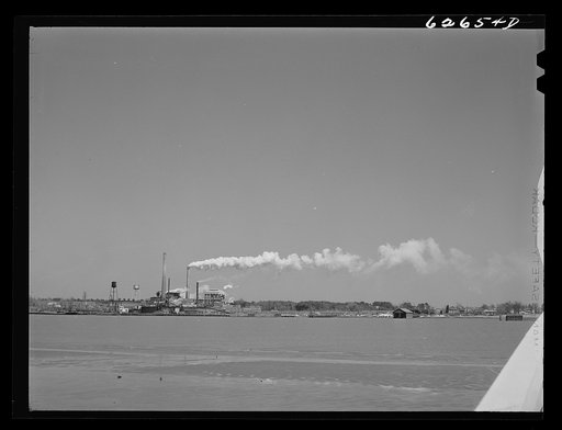 Untitled photo, possibly related to: Paper mill. West Point, Virginia
