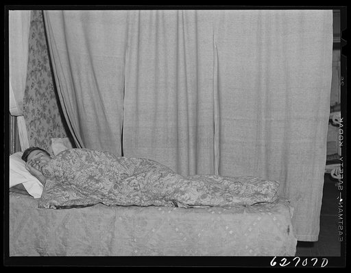 Man sleeping at Salvation Army. Newport News, Virginia
