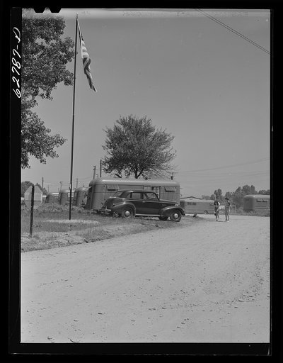 Untitled photo, possibly related to: FSA (Farm Security Administration) trailer camp. Erie, Pennsylvania