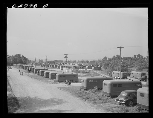 FSA (Farm Security Administration) trailer camp at Erie, Pennylvania. 200 family units of housing for defense workers in the General Electric plant