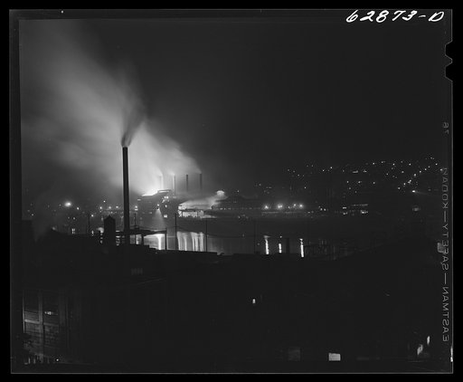 Untitled photo, possibly related to Jones and Laughlin steel company. Pittsburgh, Pennsylvania