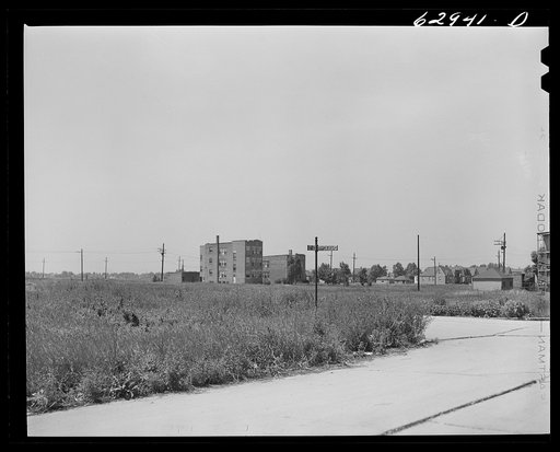Apartment dwellings on outskirts of Chicago, Illinois