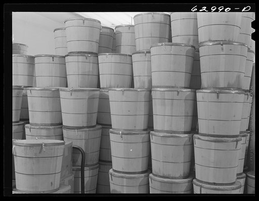 Untitled photo, possibly related to: Butter at Fulton Market cold storage plant. Chicago, Illinois