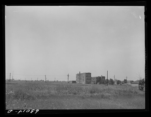 Untitled photo, possibly related to: Apartment dwellings on outskirts of Chicago, Illinois