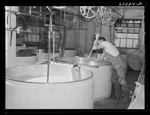 Swiss cheese factory. Madison, Wisconsin