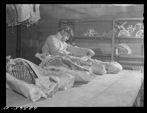 The beef cut. Packing plant. Austin, Minnesota