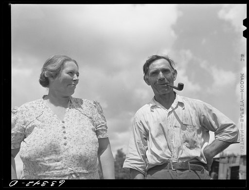 FSA (Farm Security Administration) borrower and wife. Cut-over area of Itasca County, Minnesota