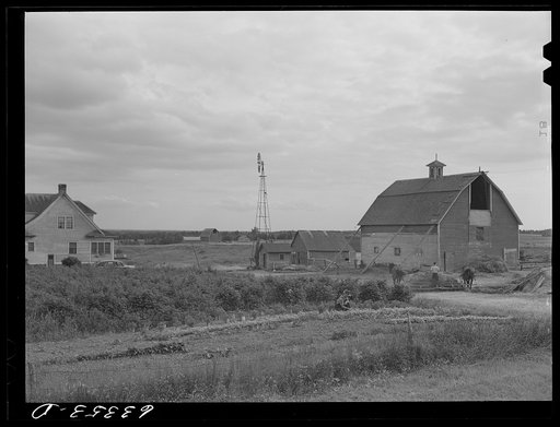 Farmstead of Russell Sherman Else, Douglas County, Wisconsin. He moved here three years ago from Nebraska drought area, and is now a successful dairy farmer. His FSA (Farm Security Administration) loan has been paid off
