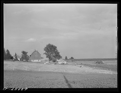 Dairy farm. Iowa County, Wisconsin