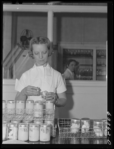 Samples of butter in laboratory of Land O'Lakes plant. Minneapolis, Minnesota