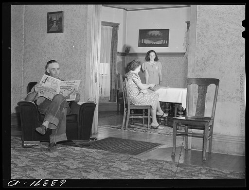 Russell S. Else and family, Douglas County, Wisconsin. He came to Wisconsin from drought area of Nebraska three years ago. With the aid of a FSA (Farm Security Administration) loan he has became a successful dairy farmer. Sixteen other Nebraska farmers have settled in this area during the past few y