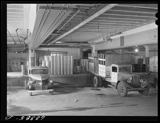 Unloading dock at Land O'Lakes plant. Minneapolis, Minnesota