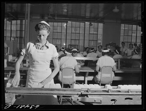 Packing butter. Land O'Lakes plant, Minneapolis, Minnesota