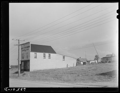 General store in Kenton, Michigan, one time center of lumbering operations on the upper peninsula