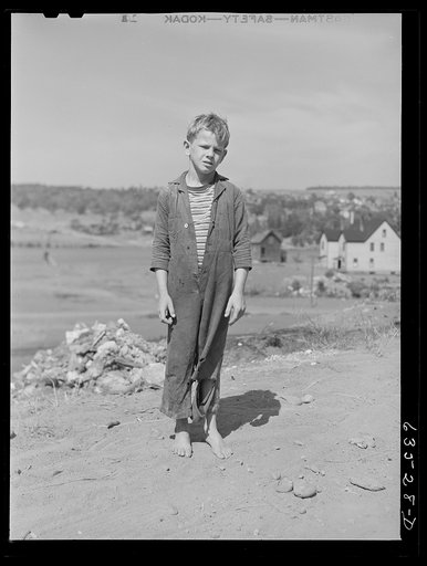 Boy who lives in Houghton, Michigan. Copper range town