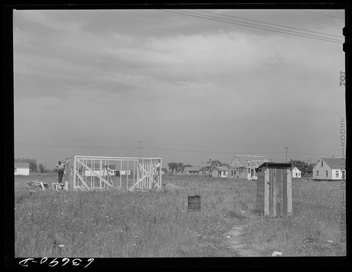 New houses going up on the outskirts of Detroit, Michigan