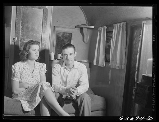 Mr. and Mrs. Wicks. Mr. Wicks is employed at the Ford bomber plant near Ypsilanti. They are from Flint, Michigan. They share a tent and a trailer with another family and single man in Edgewater Park near the bomber plant