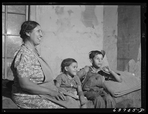 Wife and children of Mexican sugar beet worker. Saginaw Farms, Michigan