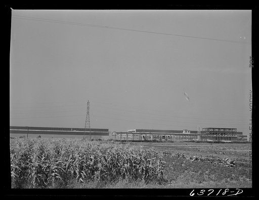 The Hudson ordnance plant was built in an area of small truck farms near Detroit, Michigan