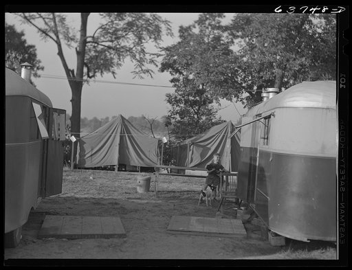 Edgewater Park trailer camp near the Ford bomber plant. Ypsilanti, Michigan