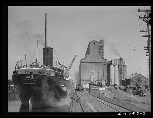 Great Northern grain elevator dock. Superior, Wisconsin