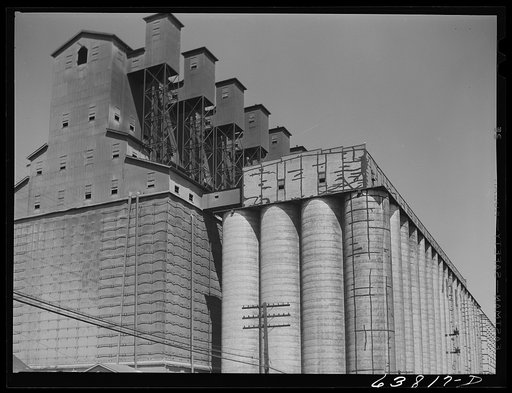 Untitled photo, possibly related to: Great Northern grain elevator dock. Superior, Wisconsin