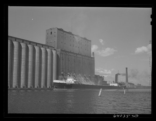 Loading grain boat. Duluth, Minnesota