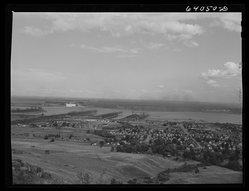 West Duluth, Minnesota. Iron ore docks at the left