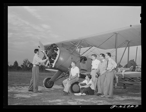 Untitled photo, possibly related to: Civilian Pilot Training Program students at Congressional Airport. Rockville, Maryland