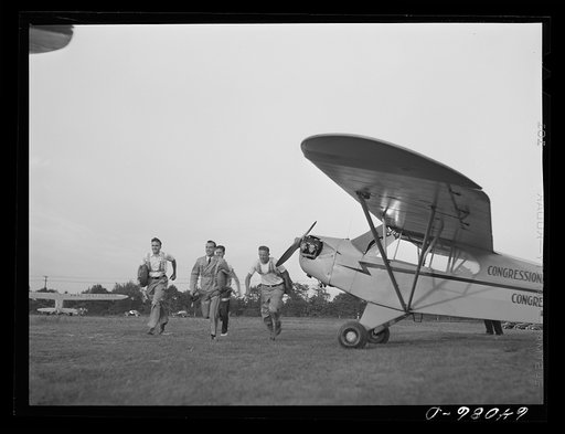 Untitled photo, possibly related to: Civilian Pilot Training Program students at Congressional Airport. Rockville, Maryland