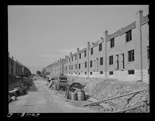 Row houses under construction. Philadelphia, Pennsylvania