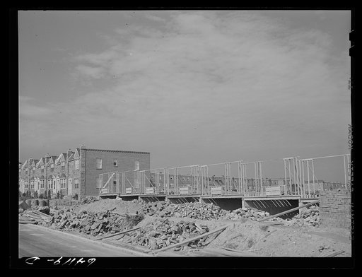 Row houses under construction. Philadelphia, Pennsylvania