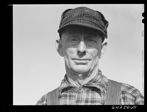 Untitled photo, possibly related to: Newton County, Missouri. Camp Crowder area. Farmer who came for construction work
