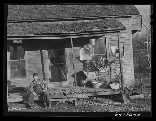 Untitled photo, possibly related to: Newton County, Missouri. Camp Crowder area. James Mallory, Ozark farmer whose land has been bought by the Army for construction. With the aid of FSA (Farm Security Administration), he will move to a farm in Bates County one hundred miles north, in the corn belt