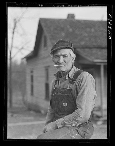 Untitled photo, possibly related to: Newton County, Missouri. Camp Crowder area. James Mallory, Ozark farmer whose land has been bought by the Army for construction. With the aid of FSA (Farm Security Administration), he will move to a farm in Bates County one hundred miles north, in the corn belt