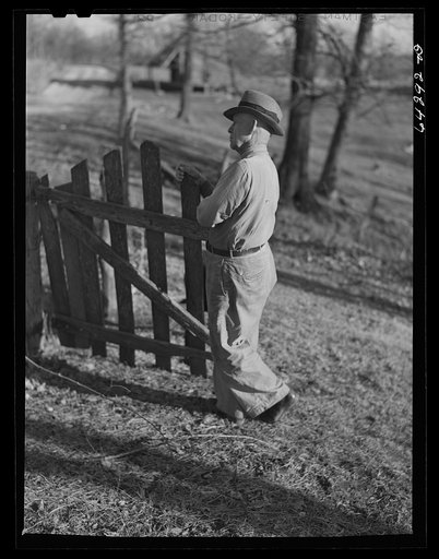 Untitled photo, possibly related to: Newton County, Missouri. Camp Crowder area. Mr. Casement, farmer in the area bought by the Army for construction. He has bought a farm nearby
