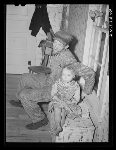 Untitled photo, possibly related to:  Bates County Relocation Project, Missouri. Mr. and Mrs. Green, formerly hill farmers in the Ozarks. Their land was bought up by the Army for construction of Camp Crowder. Now they have moved one hundred miles north with the aid of the FSA (Farm Security Administ