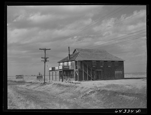 Bates County relocation project, Missouri. Abandoned roadhouse