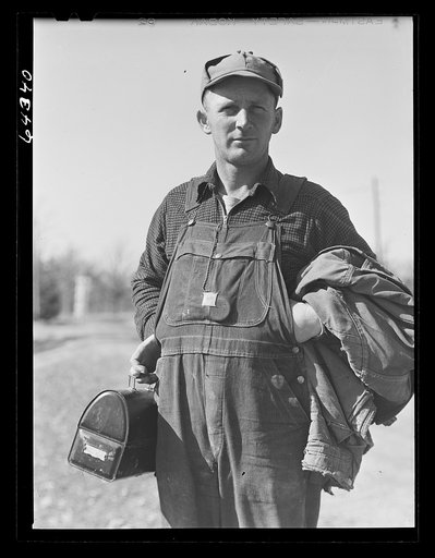 Newton County, Missouri. Camp Crowder area. A former farm worker, now a construction worker