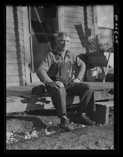 Untitled photo, possibly related to: Newton County, Missouri. Camp Crowder area. James Mallory, Ozark farmer whose land has been bought by the Army for construction. With the aid of the FSA (Farm Security Administration) he will move to a farm in Bates County, one hundred miles north in the cornbelt