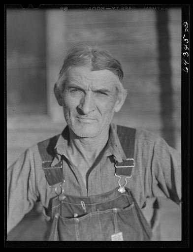 Newton County, Missouri. Camp Crowder area. James Mallory, Ozark farmer whose land has been bought by the Army for construction. With the aid of the FSA (Farm Security Administration) he will move to a farm in Bates County, one hundred miles north in the cornbelt