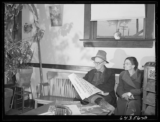 Oran, Missouri. Waiting room in doctor's office